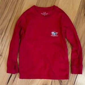 Vineyard Vines Kids Classic Red Long Sleeve Tee